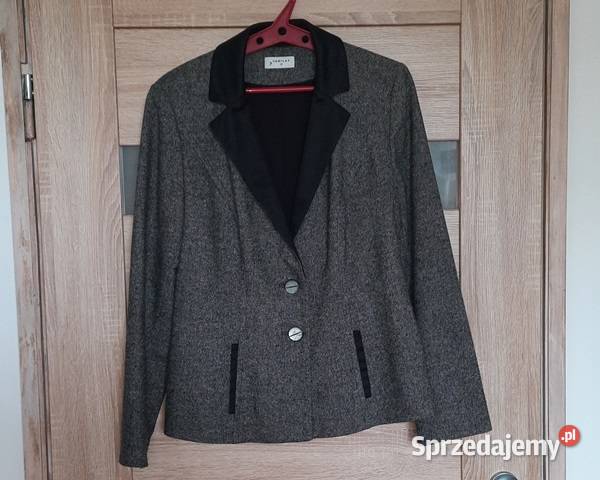 Żakiet marynarka ciemnoszary klapy czarne 40 Warszawa