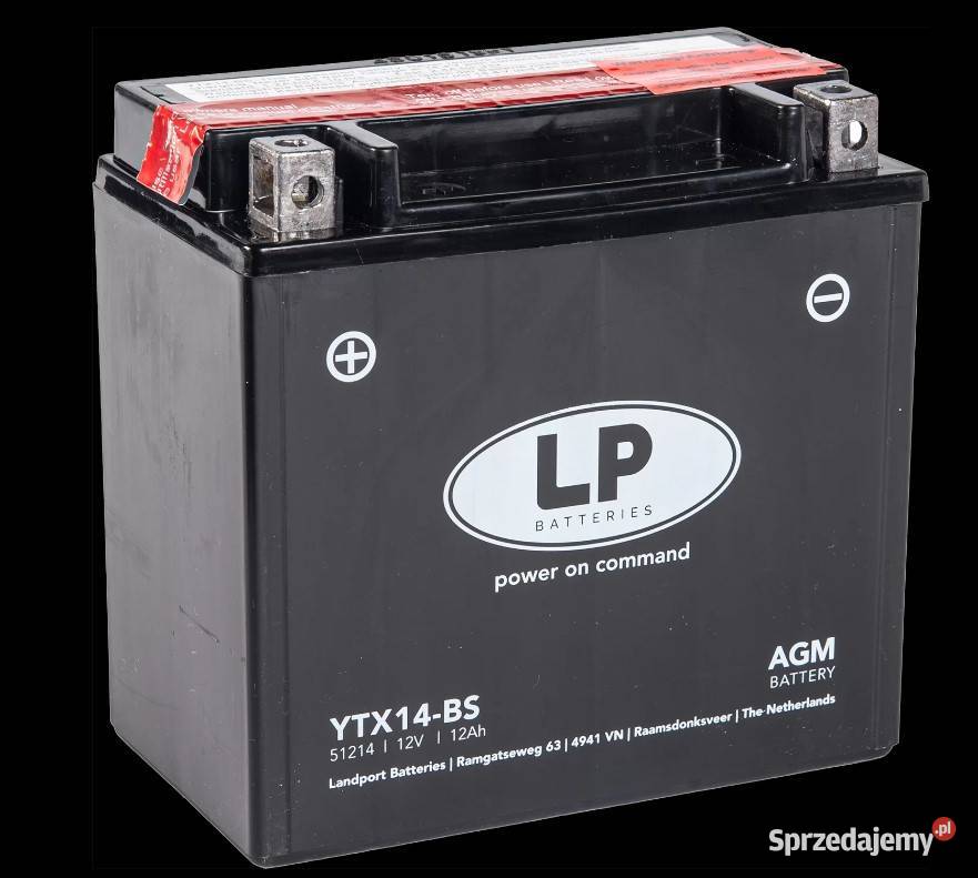 Akumulator motocyklowy Landport YTX14BS 12V 12Ah dolnośląskie Wałbrzych