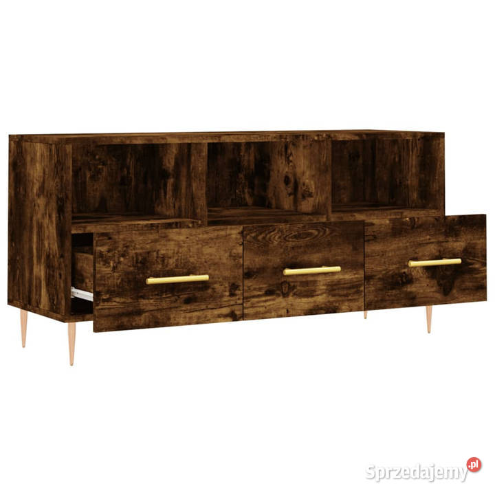 Szafka pod TV przydymiony dąb 102x36x50 WM829025 Warszawa sprzedam