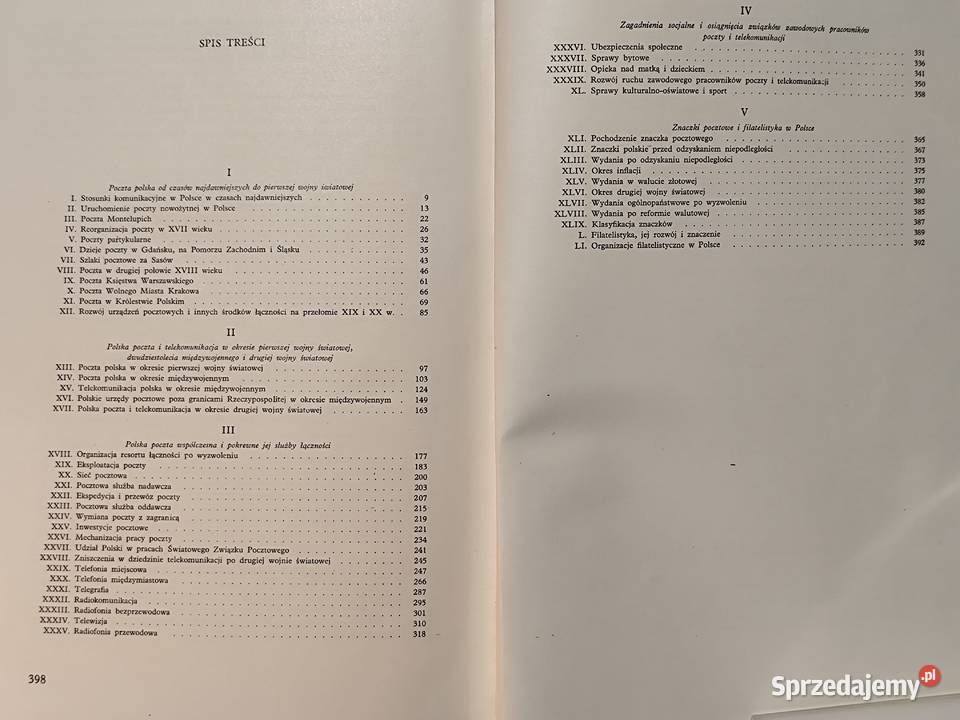 książka 400 lat Poczty Polskiej 1 wydanie 1958r Stargard