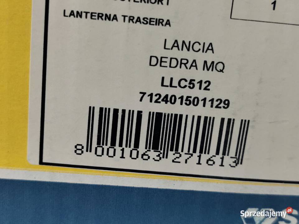 LAMPA LEWY TYŁ LANCIA DEDRA 19891999 NOWA osobowe