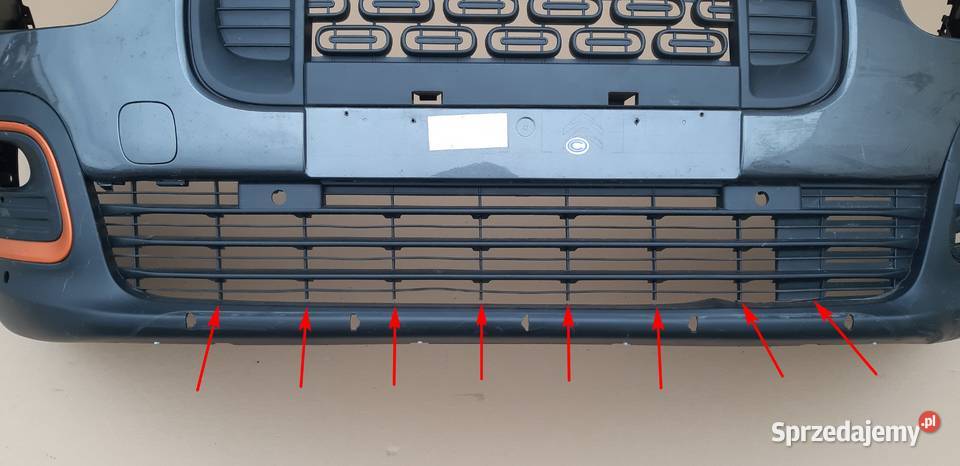 CITROEN BERLINGO IV ZDERZAK PRZÓD PRZEDNI KRATKA Bieleń