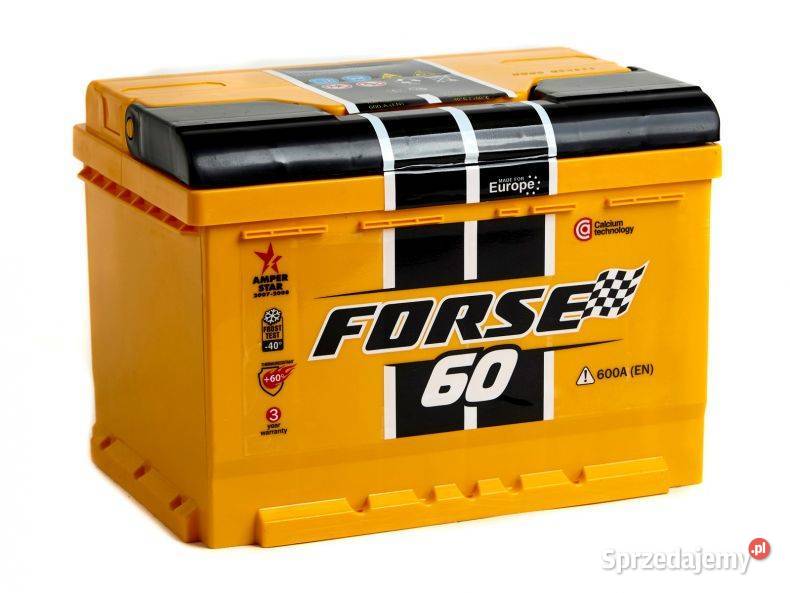 Akumulator FORSE 60Ah 600A EN LEWY PLUS sprzedam