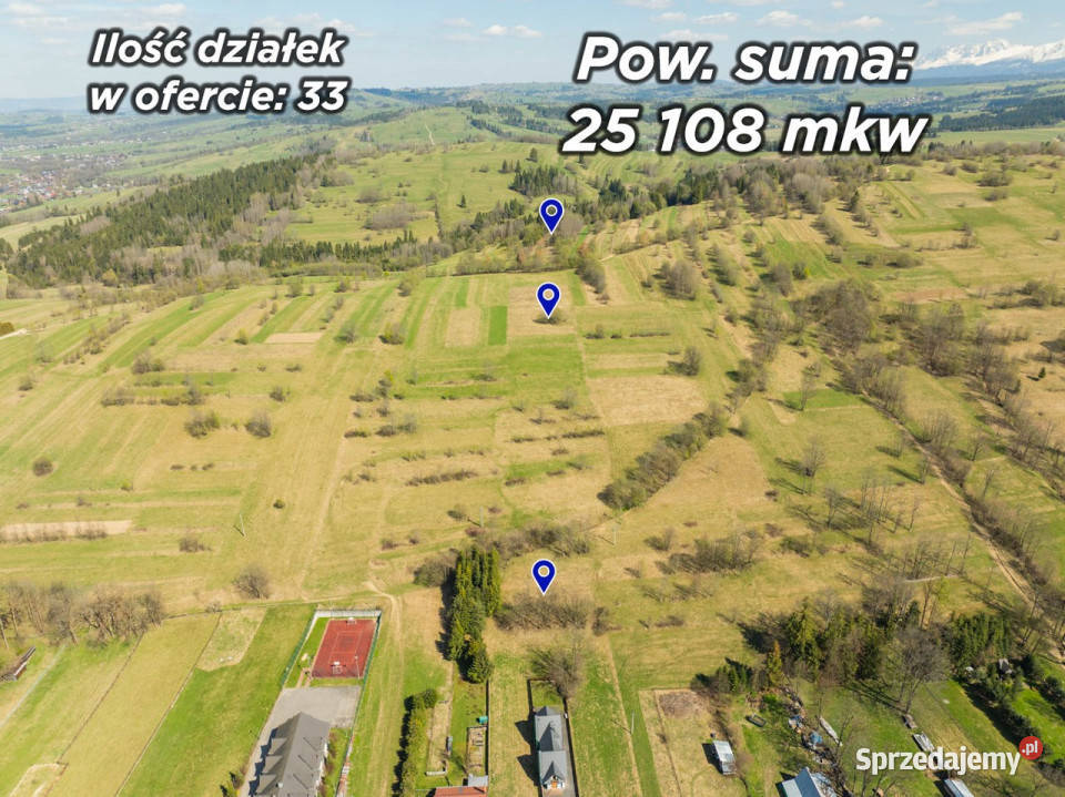 Działki rolne i leśne w Chochołowie Chochołów sprzedam