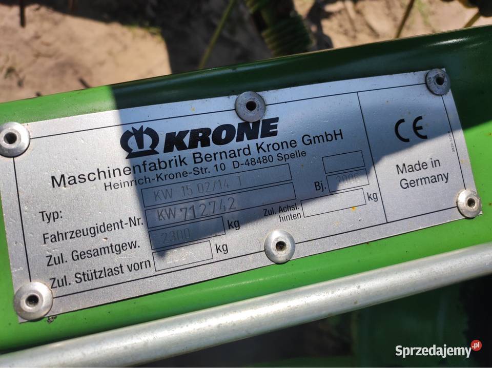 Przetrząsacz karuzelowy 105 m Krone KW Myszyniec sprzedam