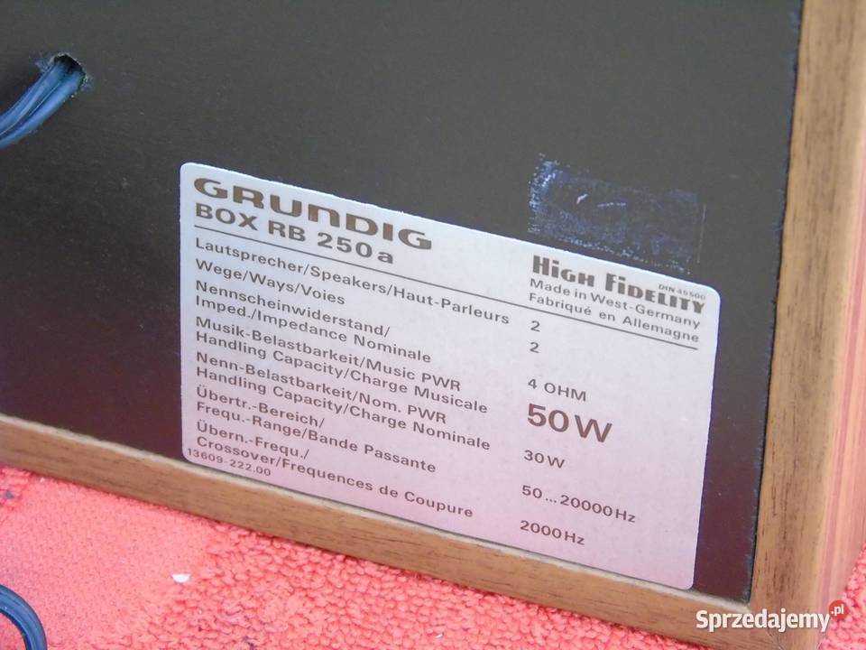Kolumny Grundig RBBOX 250A sprawne świetne podkarpackie Jasło sprzedam