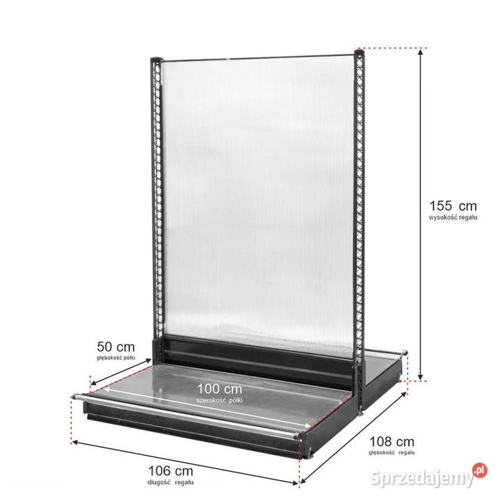 Regał sklepowy WANZL dwustronny H155 L106 BEZ Chmielów sprzedam