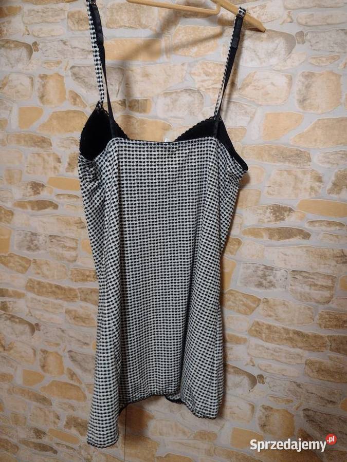 75 C Francuska koszulka nocna haleczka z Paryża czarny Kraków