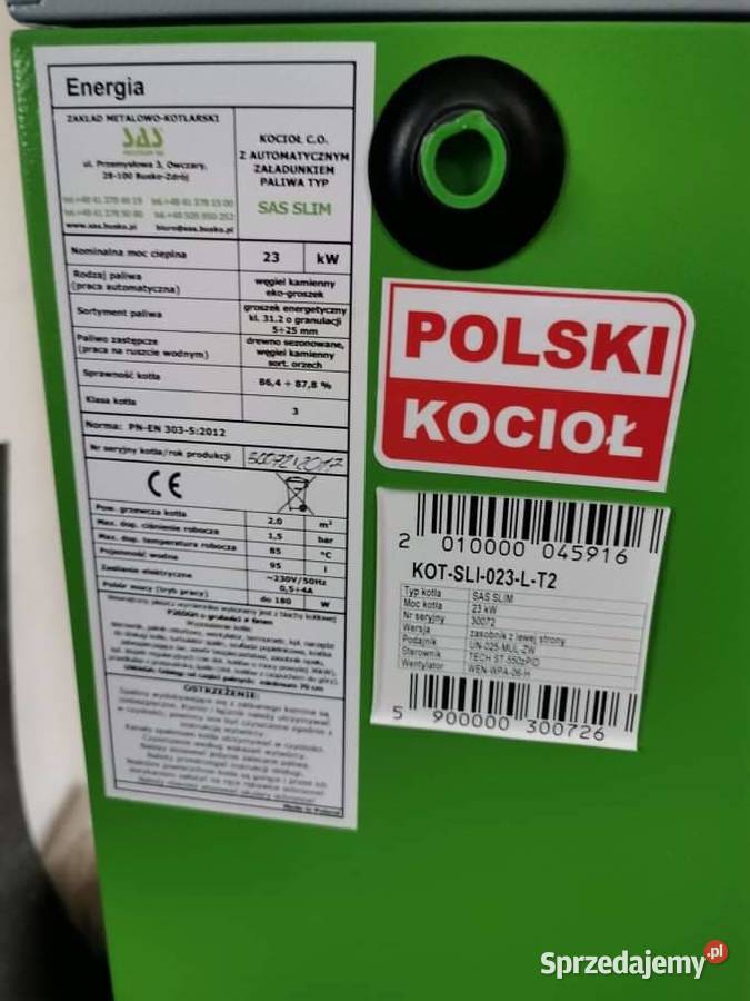 Piec SAS Kocioł z podajnikiem Borzechów