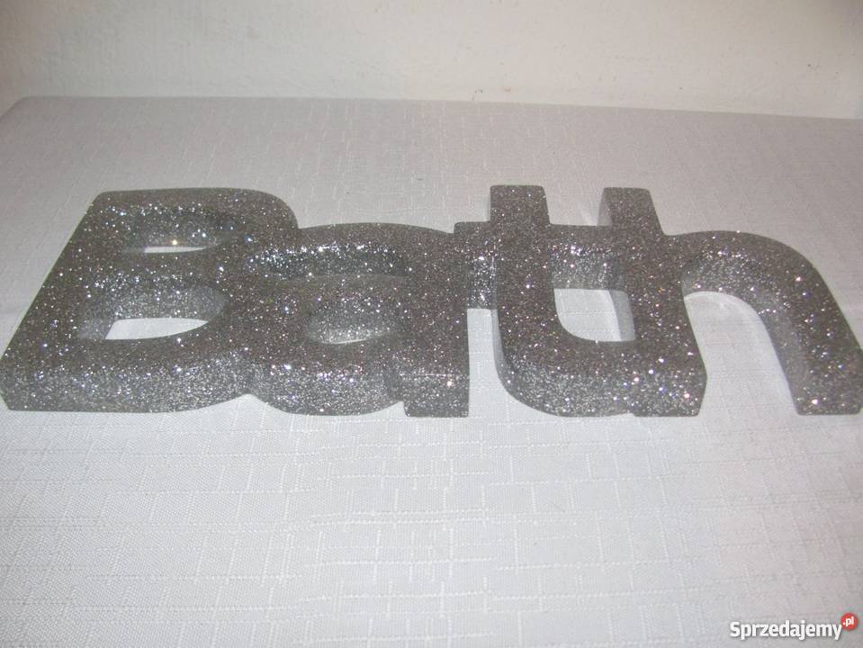 Dekoracyjny napis BATH do pokoju kąpielowego czy Zamość