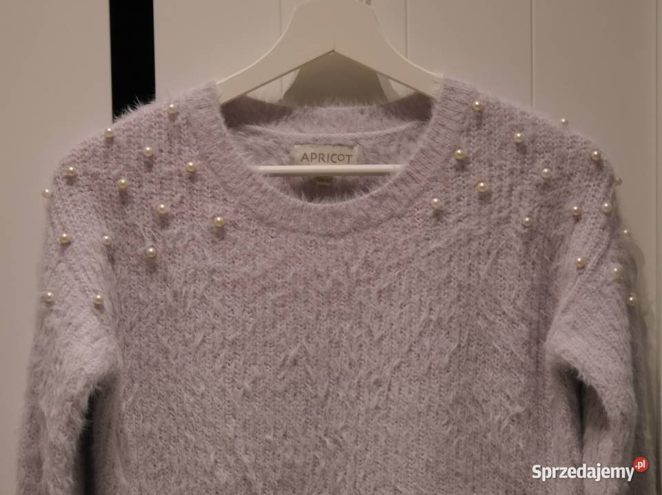 Apricot śliczny sweterek perełki 34 XS