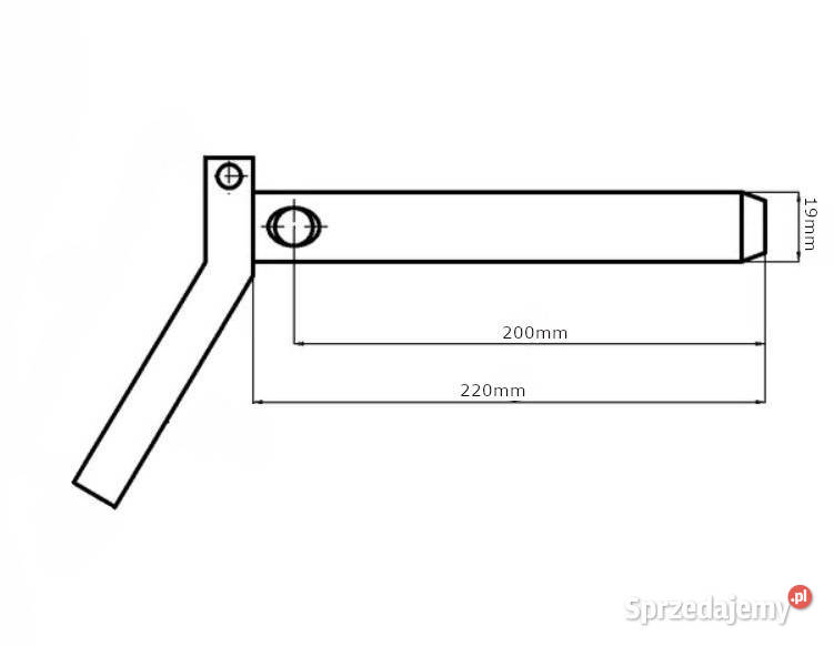 Sworzeń z uchwytem 19x220 mm Kramp Z519200 Pozostałe małopolskie