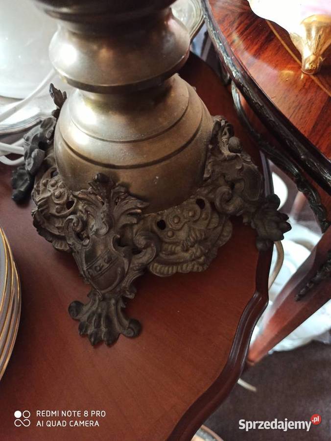 lampa z mosiądzu i porcelany Porcelana i szkło Gdańsk