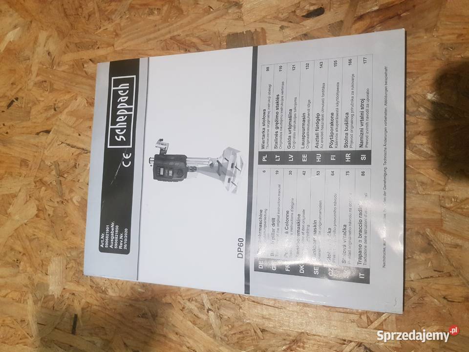 WIERTARKA STOŁOWA LED SCHEPPACH DP 602 BIEGOWA