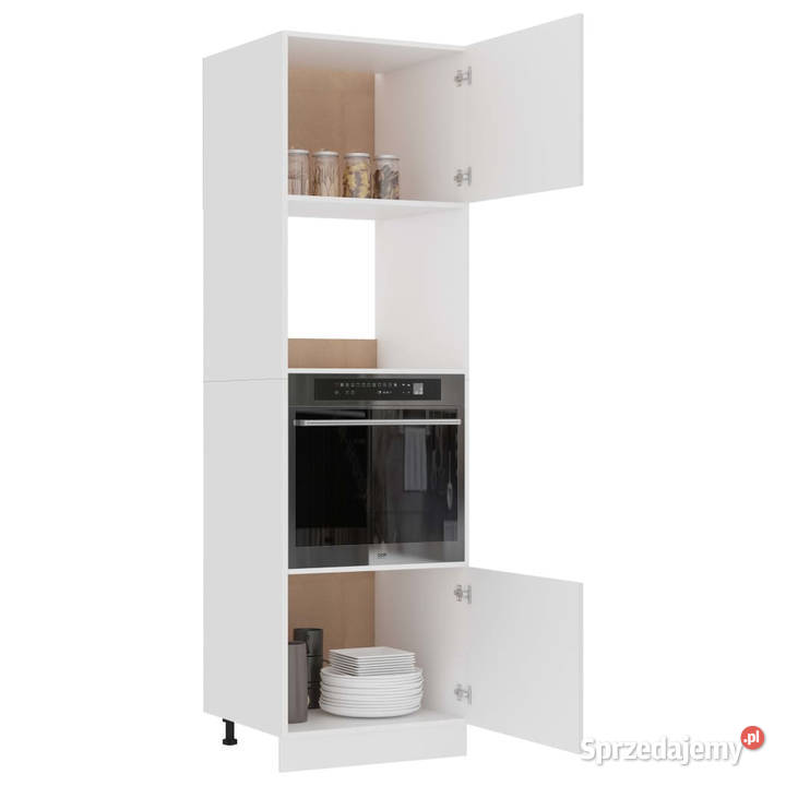 Szafka na mikrofalówkę biała 60x57x207 WM802546