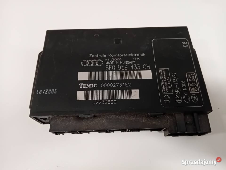 Moduł komfortu 8E0959433CH AUDI A4 B6 B7 WYSYŁKA Gołaszyce