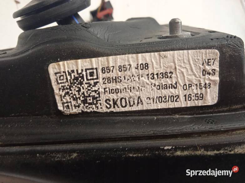 LUSTERKO PRAWE 6PIN EUROPA BIAŁE 657857408 Skoda