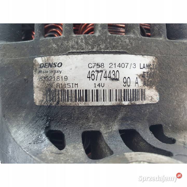 ALTERNATOR Fiat Doblo 19 JTD 46774430 denso 90A osobowe Chełm