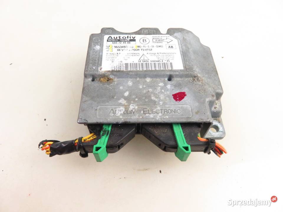 MODUŁ AIRBAG PEUGEOT 307 3AC 9653493380 Części samochodowe