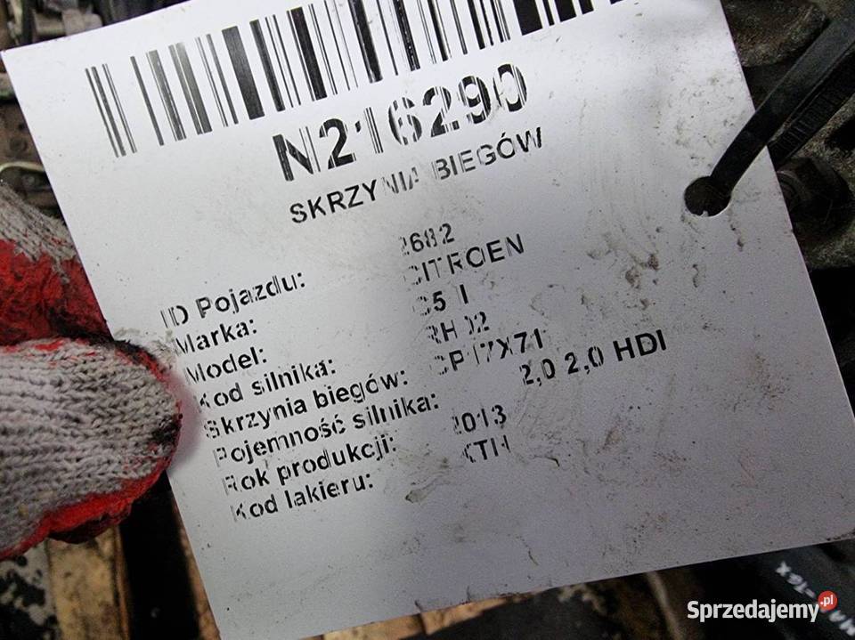 SKRZYNIA BIEGÓW CITROEN C5 II CP17X71 Lipno