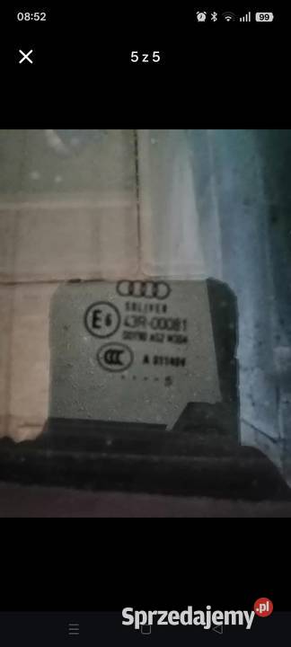 Prawa szyba z ramką Audi S4 b6b7 osobowe Łęczyca
