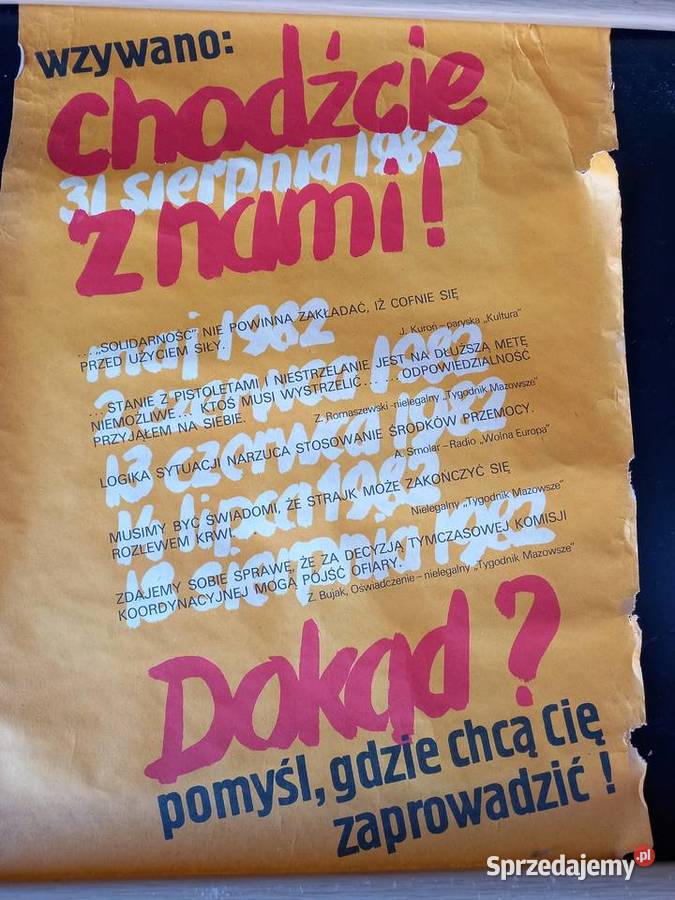 Plakaty ze stanu wojennego oryginały podlaskie Łomża