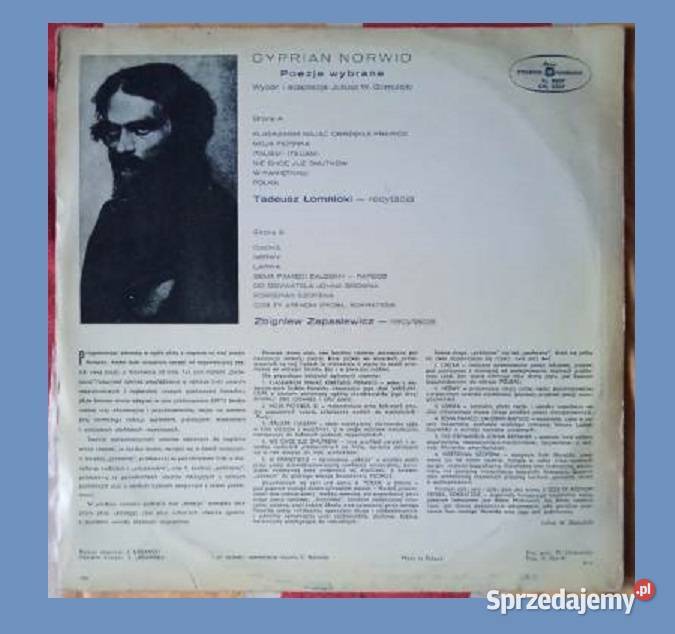 CKNorwid Wiersze wybrane płyta Łomnicki łódzkie Łódź