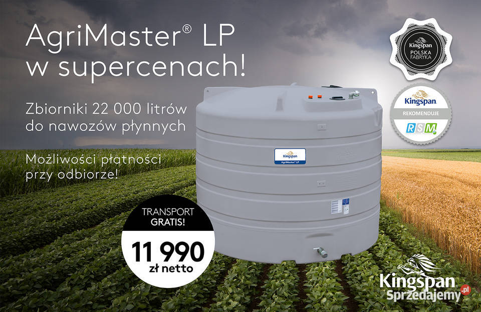 AB Group Kingspan AgriMaster LP 22000 L zbiornik Rzędziany sprzedam