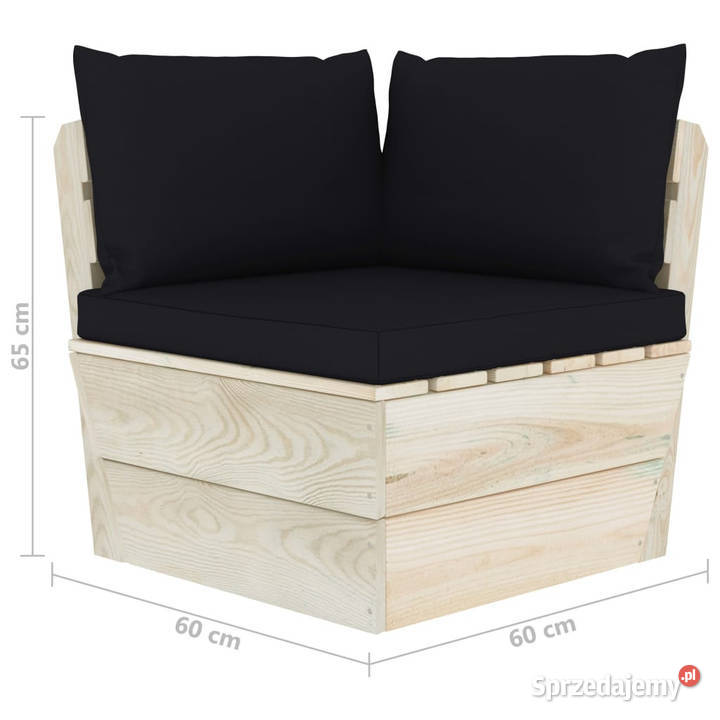 Ogrodowa sofa 2osobowa z palet z poduszkami Zestawy mebli ogrodowych Dom i Ogród Warszawa