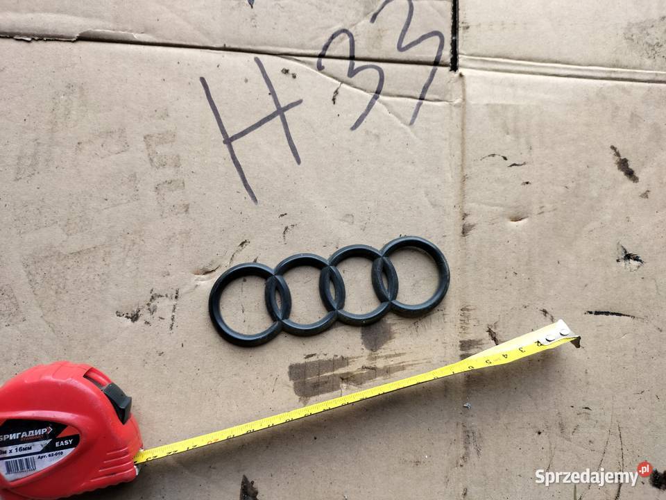 Emblemat Znaczek Tył Czarny AUDI Kamień-Kolonia