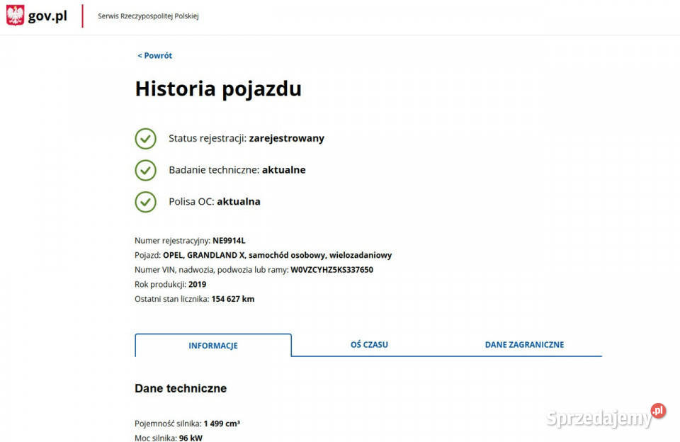 Opel Grandland X Diesel Zarejestrowany nieuszkodzony Elbląg