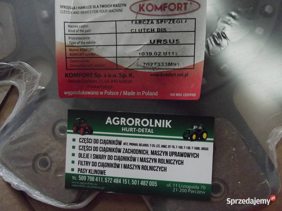 Tarcza sprzęgła ceramiczna fi 327mm Ursus Parczew