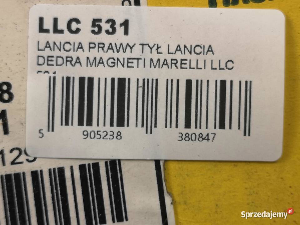 LAMPA PRAWY TYŁ LANCIA DEDRA 19941999 NOWA osobowe Części samochodowe