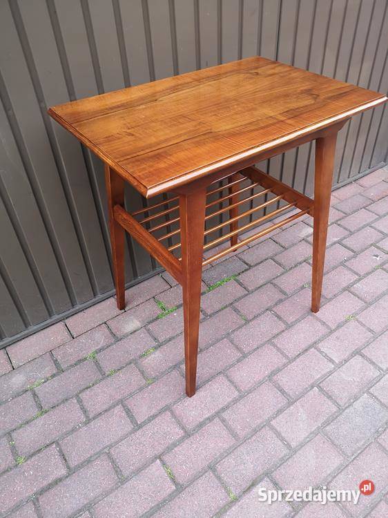 Stolik ARTDECO PRL Orzech Stary Renowacji Okazja Meble Swarzędz