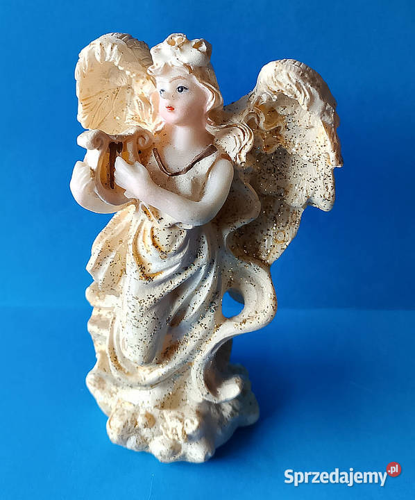 figurka ceramiczna Anioł z harfą Suwałki