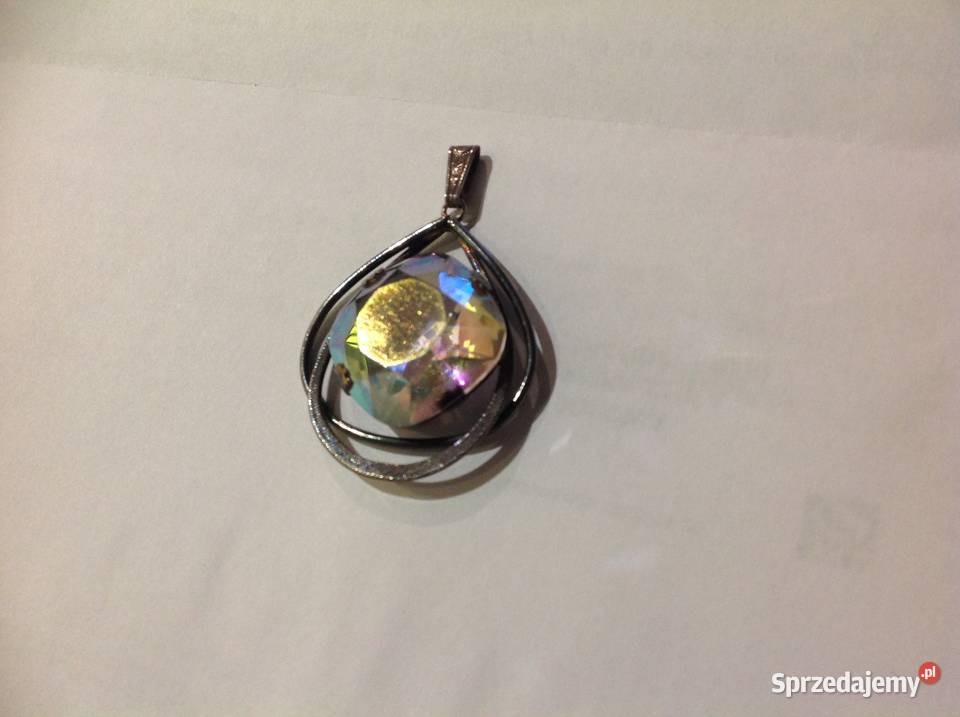 Duży Wisiorek Zawieszka z Kamieniem Vintage Nowa Sól