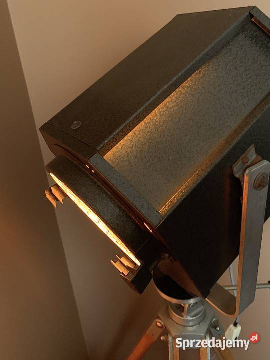 Lampa teatralna PRL zabytek loft vintage Poznań