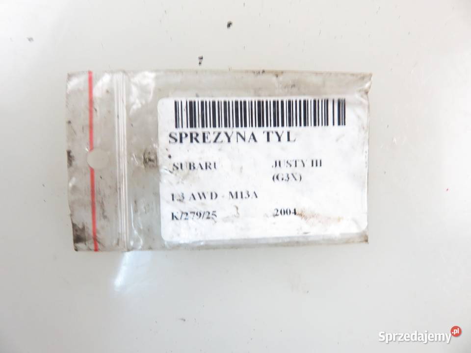 SPRĘŻYNY TYŁ KOMPLET SUBARU JUSTY III G3X