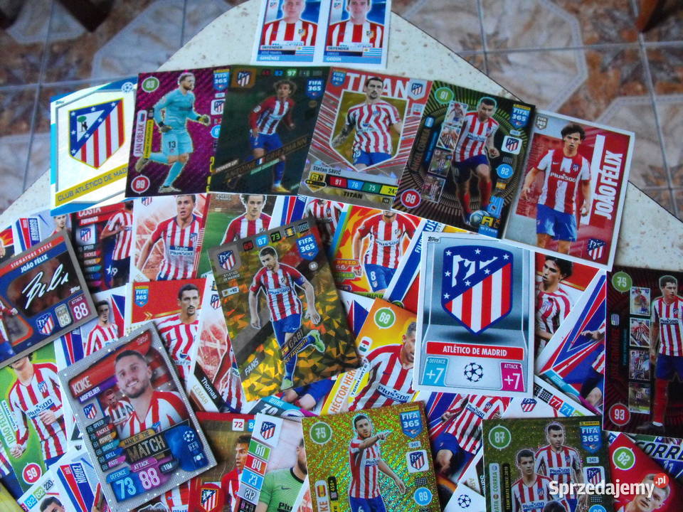 Karty piłkarskie ATLETICO MADRYT FIFA 365 i inne śląskie Mykanów