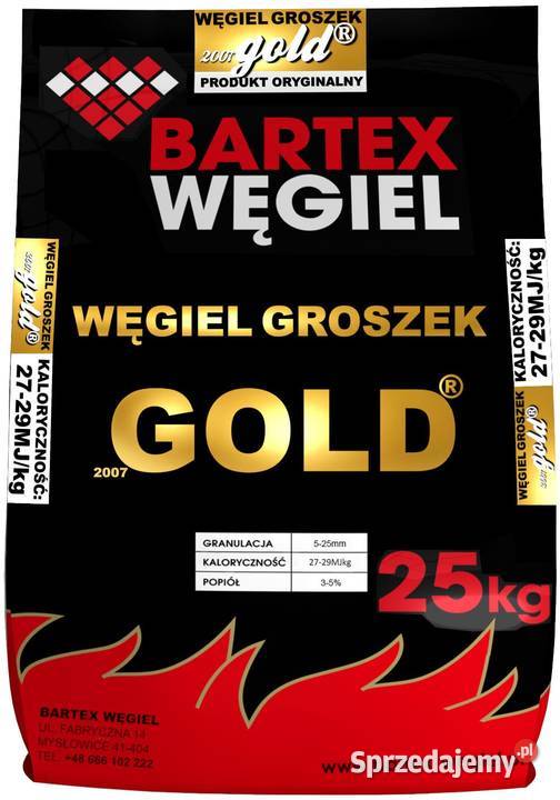 Węgiel groszek Bartex Gold 2729 MJ wysyłka łódzkie Będków