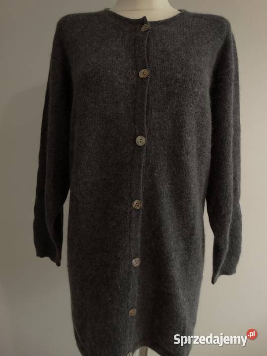 Sweter Kardigan Wełniany Jagnięca Wełna Angora Swetry i golfy Łomża sprzedam