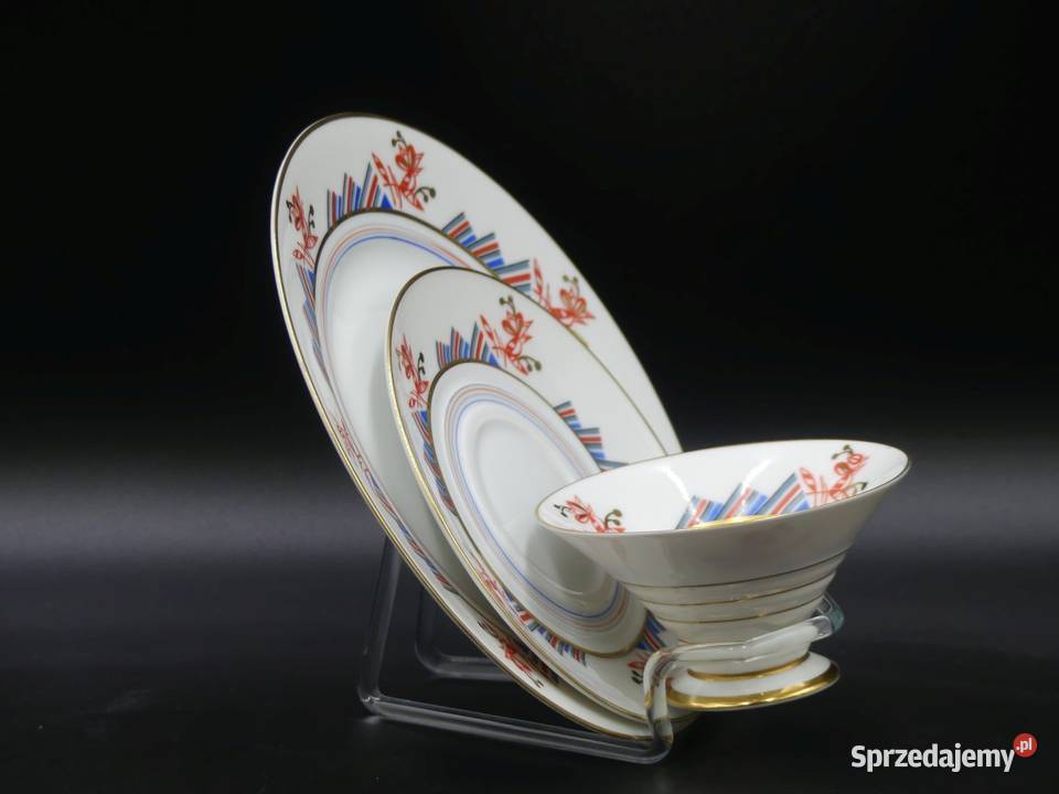 Zjawiskowe trio Weimar stan niemal witrynowy Porcelana i szkło Poznań