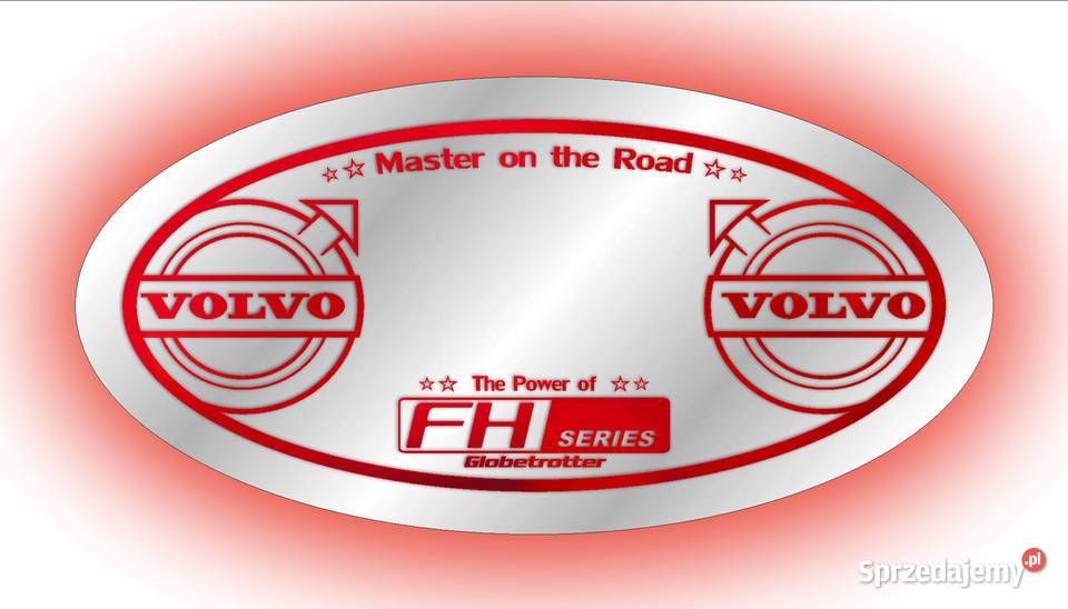 Lustro LED VOLVO 24v TIR podświetlane świecące wielkopolskie Kobierno