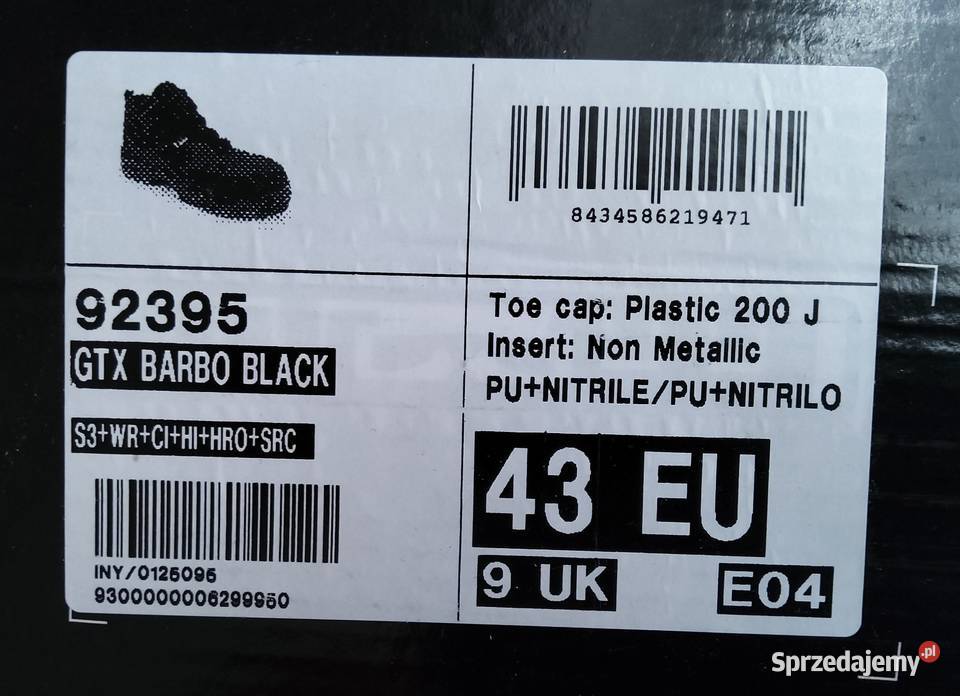 Buty ochronne skóra Goretex Rozmiar 43 Robusta Warszawa
