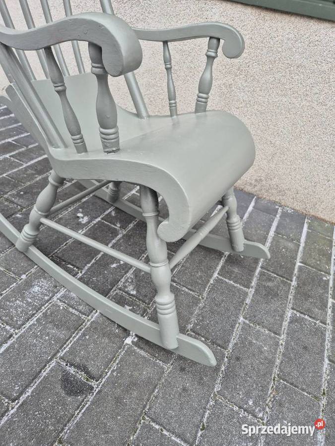 Drewniany fotel bujany łódzkie Rawa Mazowiecka