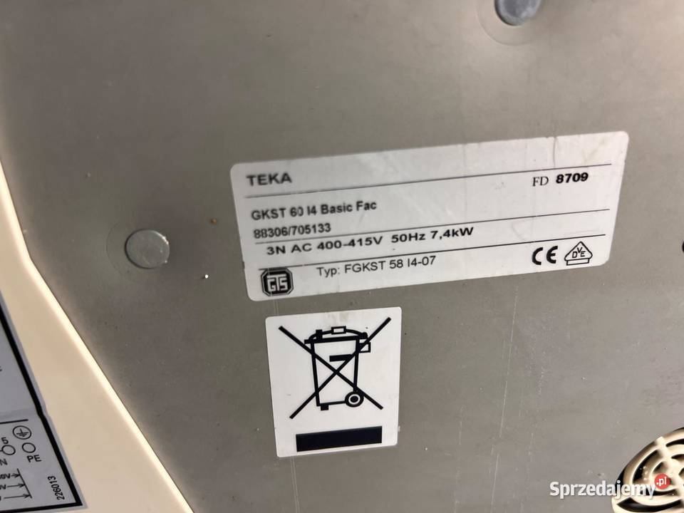 Płyta indukcyjna TEKA 74kW 60 Transport Warszawa