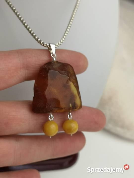 artystyczna zawieszka bursztyn surowy Toruń sprzedam