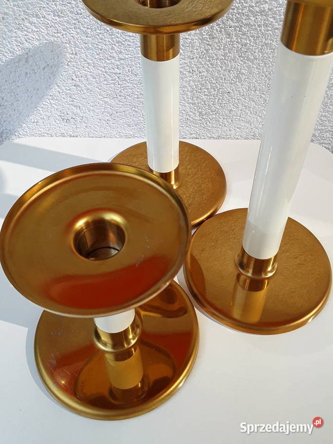Zestaw 3 bliźniaczych świeczników o różnej Warszawa
