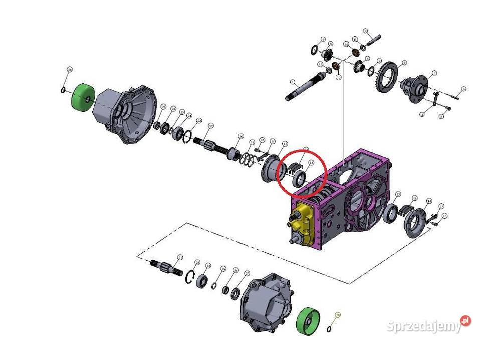 Łożysko wałka mechanizmu różnicowego Mitsubishi Tajęcina