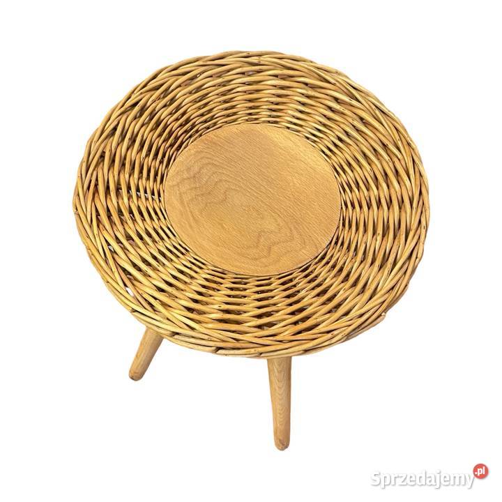 Taboret rattanowy proj J Kalous luv Warszawa